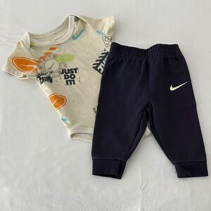 Nike Baby Just Do It Graphic Onesie and Pant Set